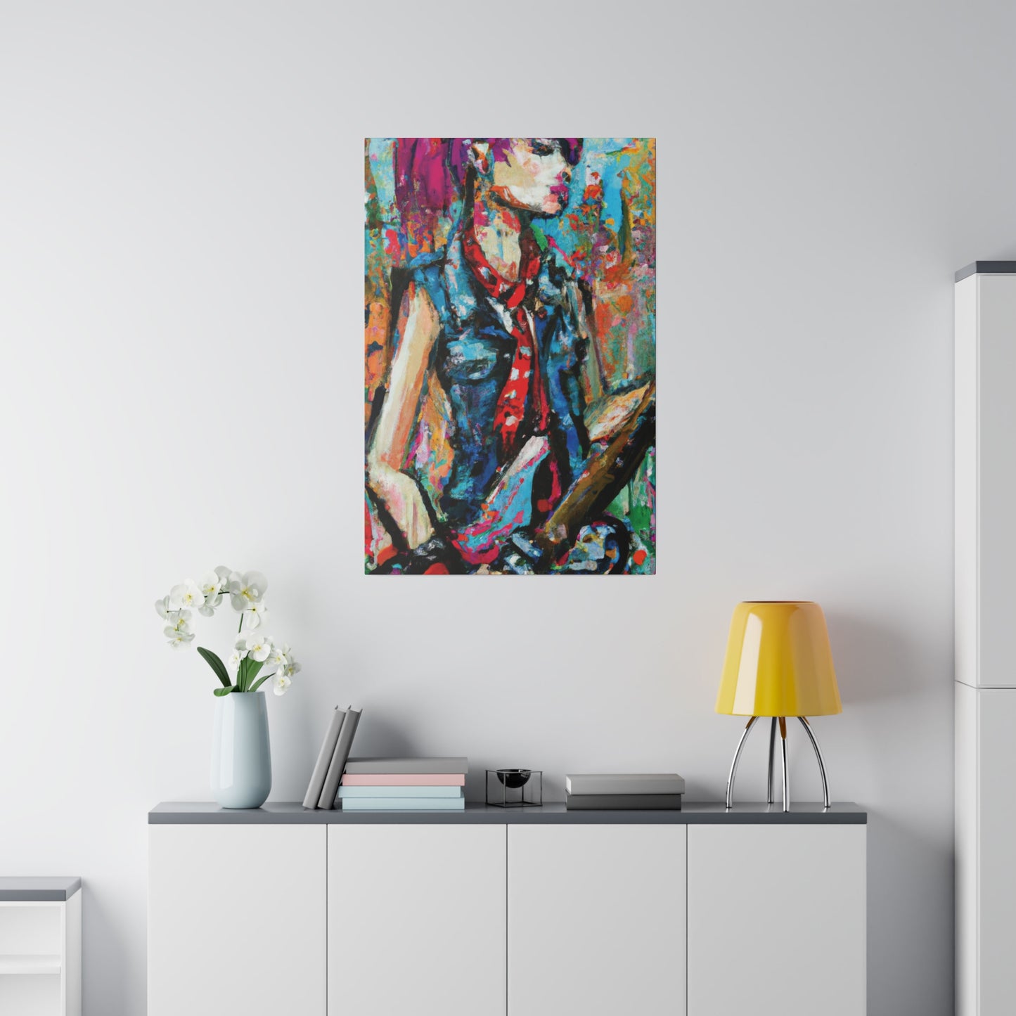 9405R - Rockstar Oil Painting Style Print | Poster | Home Decor | Wall Art | Music Art | Canvas