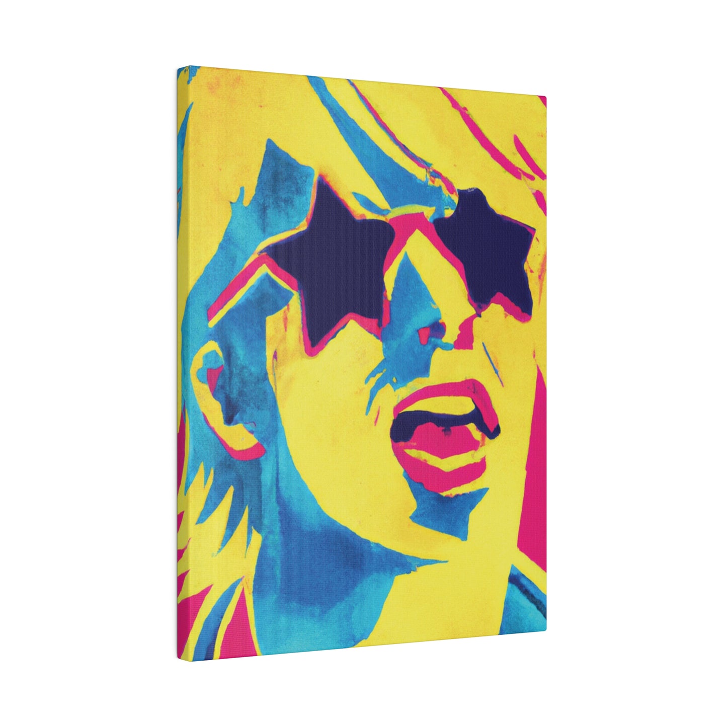 7392X - Rockstar Painting Print | Face | Abstract | Poster | Home Decor | Wall Art | Music Art | Canvas