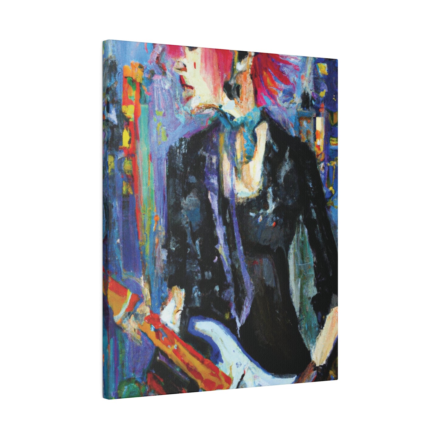 2491T - Rockstar Oil Painting Style Print | Poster | Home Decor | Wall Art | Music Art | Canvas