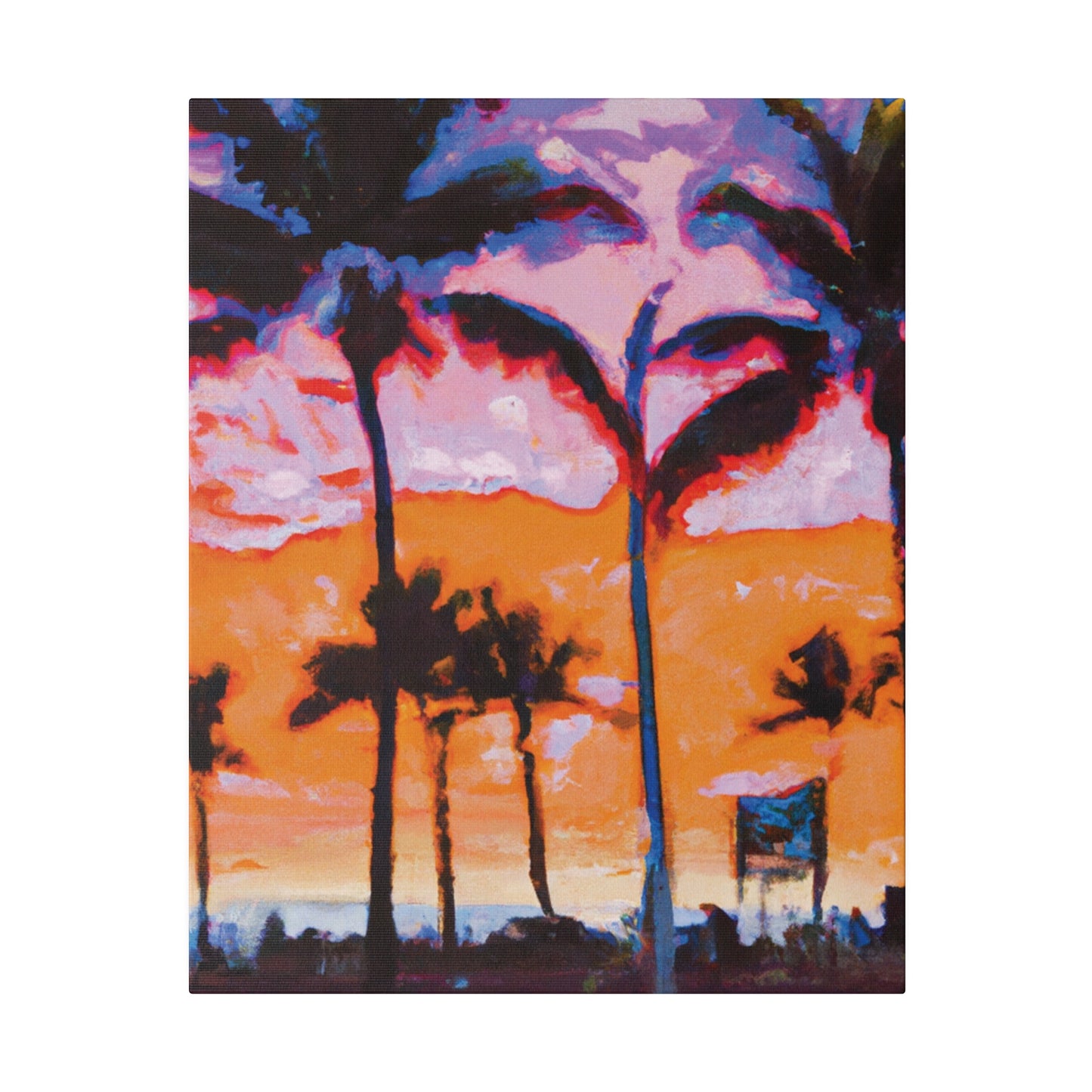 8373X - Miami Beach Sunset Painting Print | Miami | Beach | Sunset | Poster | Home Decor | Wall Art | Canvas