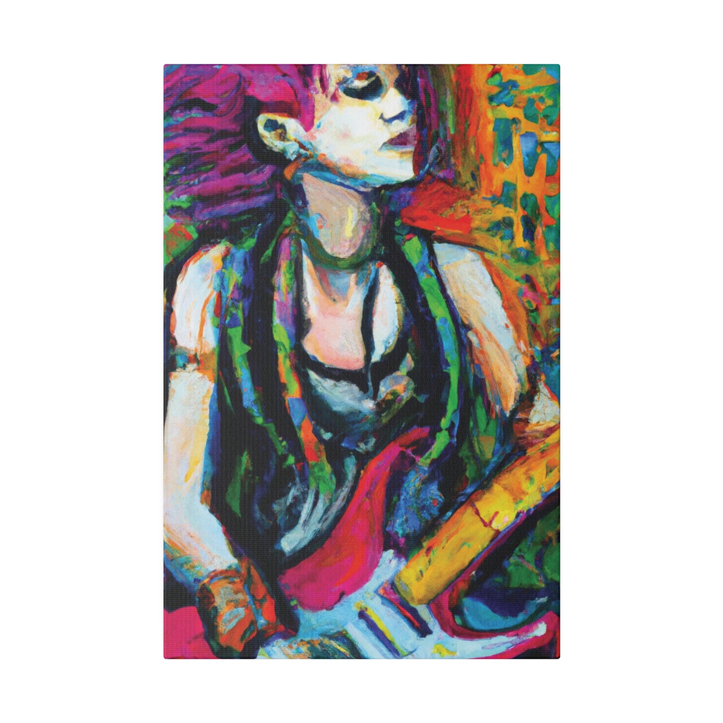 9572N - Rockstar Oil Painting Style Print | Poster | Home Decor | Wall Art | Music Art | Canvas