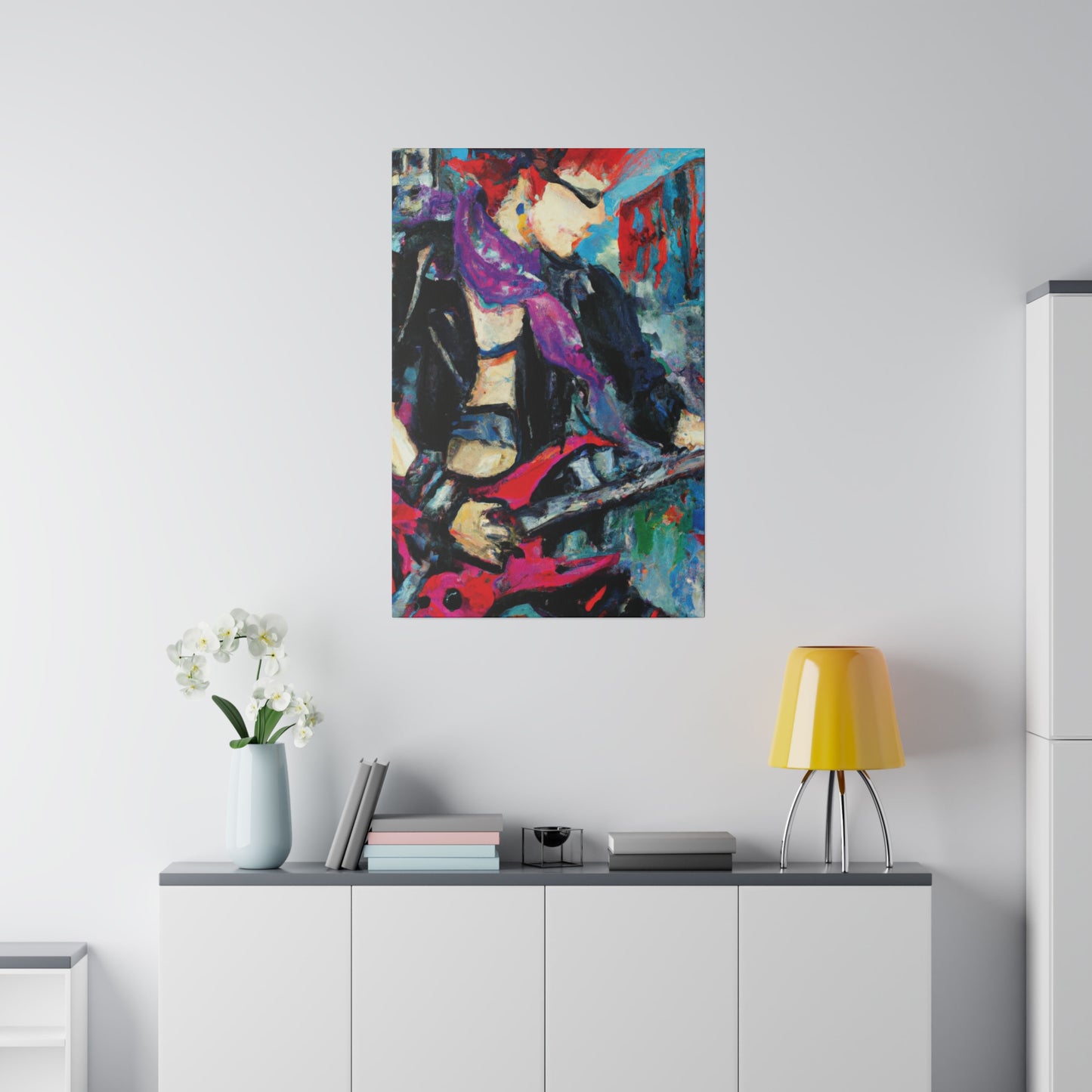 208D - Rockstar Oil Painting Style Print | Poster | Home Decor | Wall Art | Music Art | Canvas