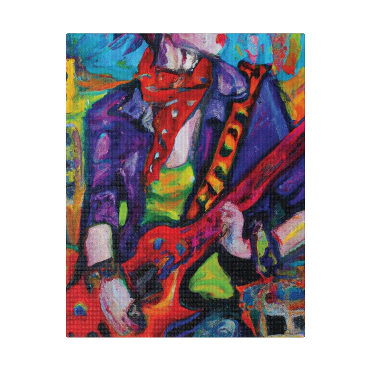 9529Y - Rockstar Oil Painting Style Print | Poster | Home Decor | Wall Art | Music Art | Canvas