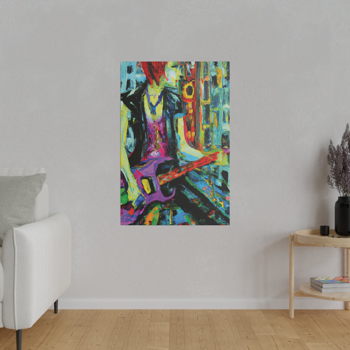 6863V - Rockstar Oil Painting Style Print | Poster | Home Decor | Wall Art | Music Art | Canvas