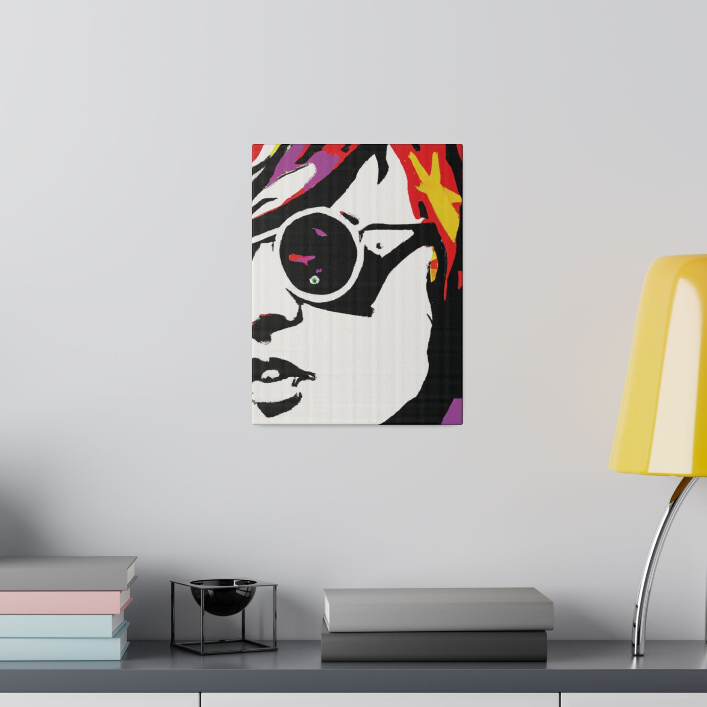 199N - Rockstar Painting Print | Face | Abstract | Poster | Home Decor | Wall Art | Music Art | Canvas