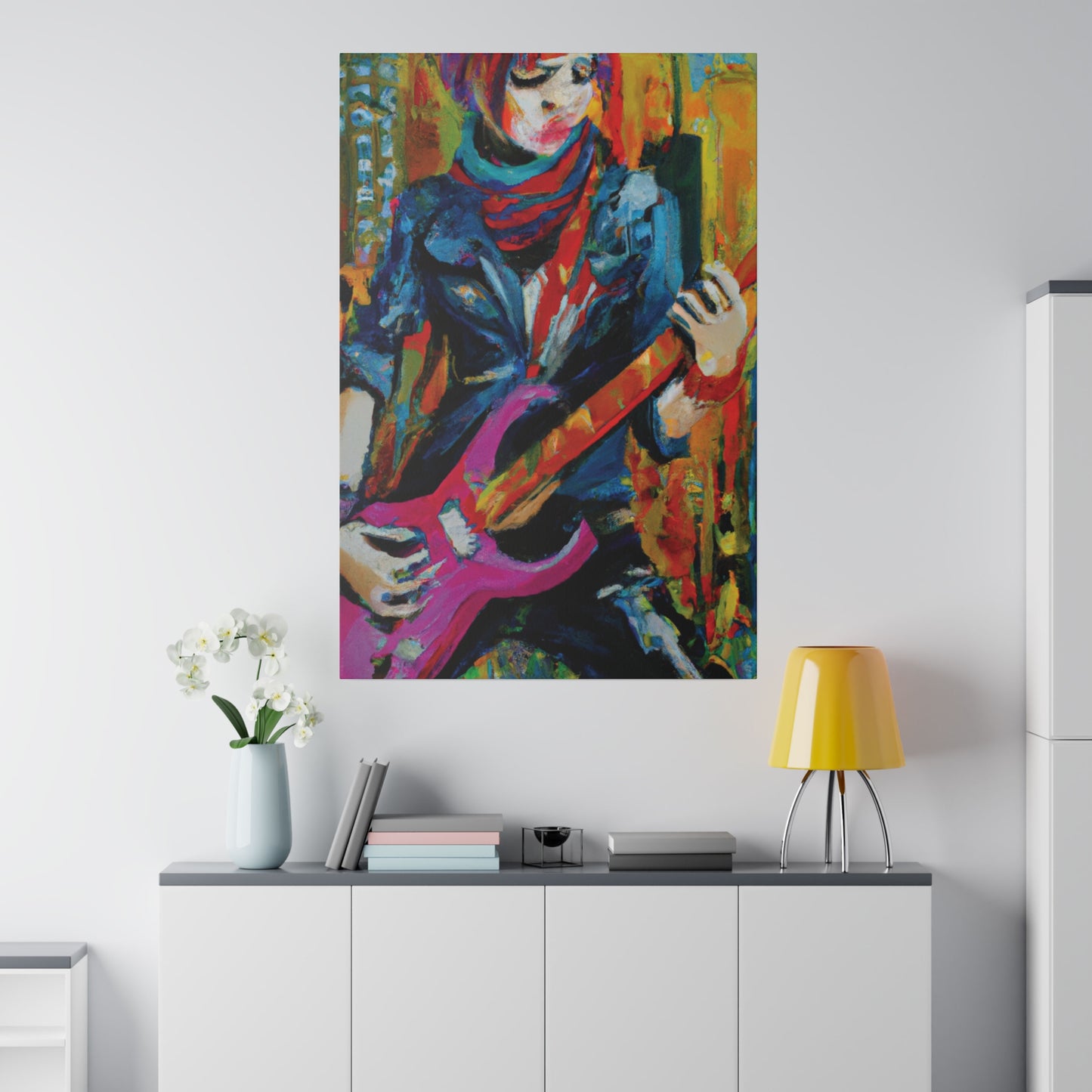 6226G - Rockstar Oil Painting Style Print | Poster | Home Decor | Wall Art | Music Art | Canvas