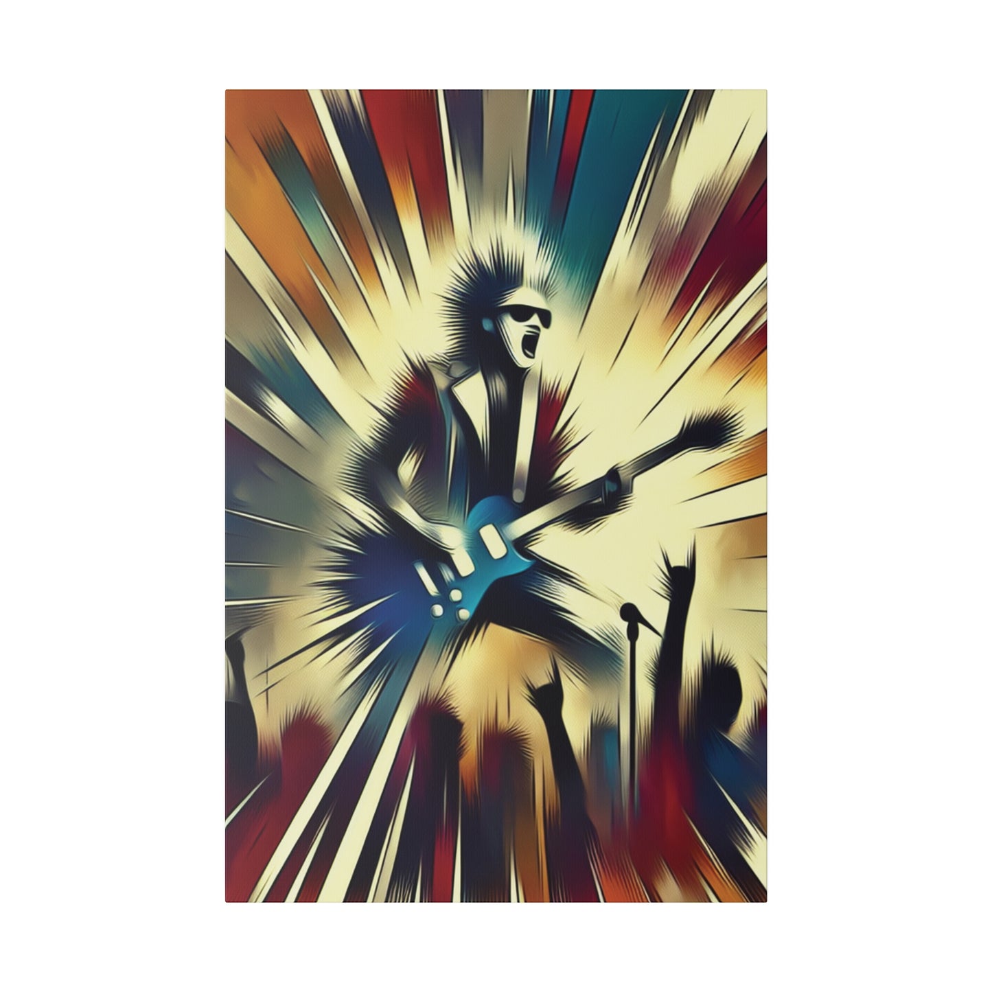 1872L - Rockstar Painting Print | Face | Abstract | Poster | Home Decor | Wall Art | Music Art | Canvas