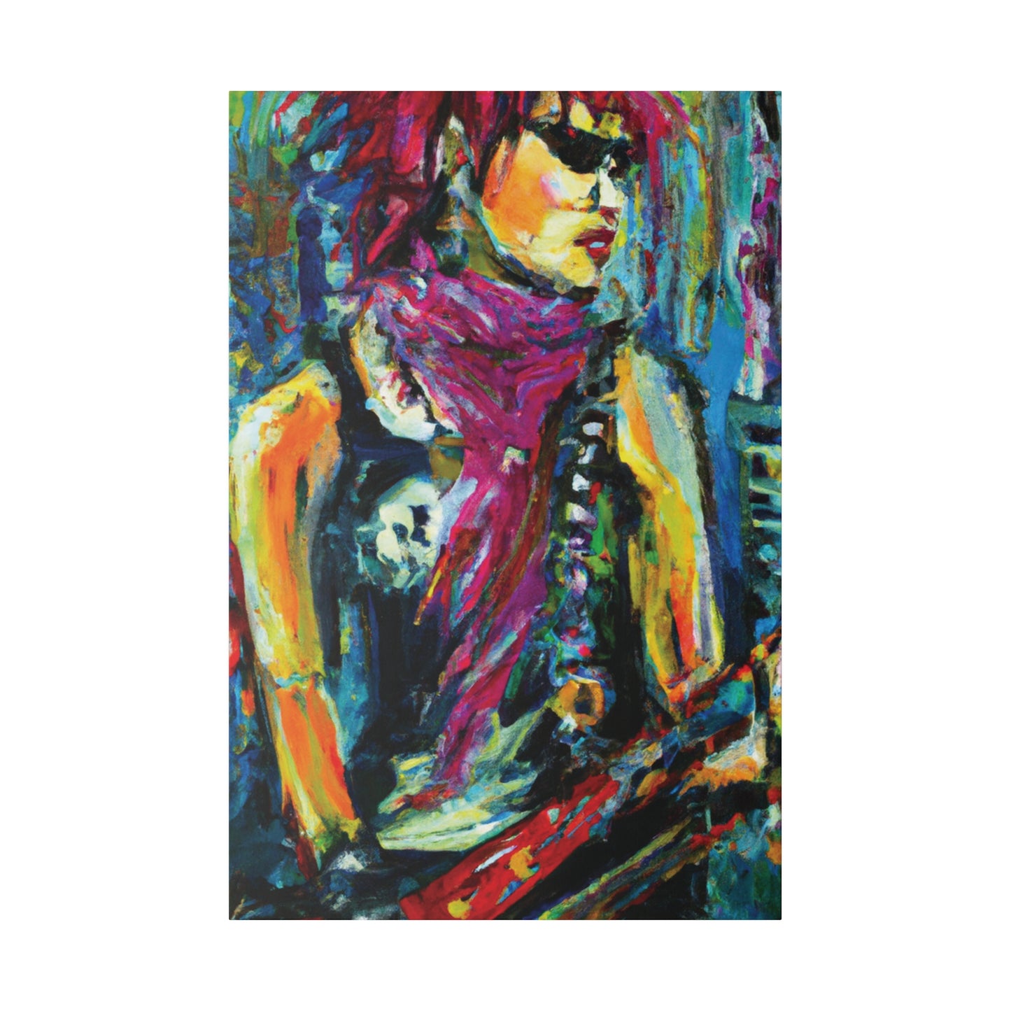 4264P - Rockstar Oil Painting Style Print | Poster | Home Decor | Wall Art | Music Art | Canvas