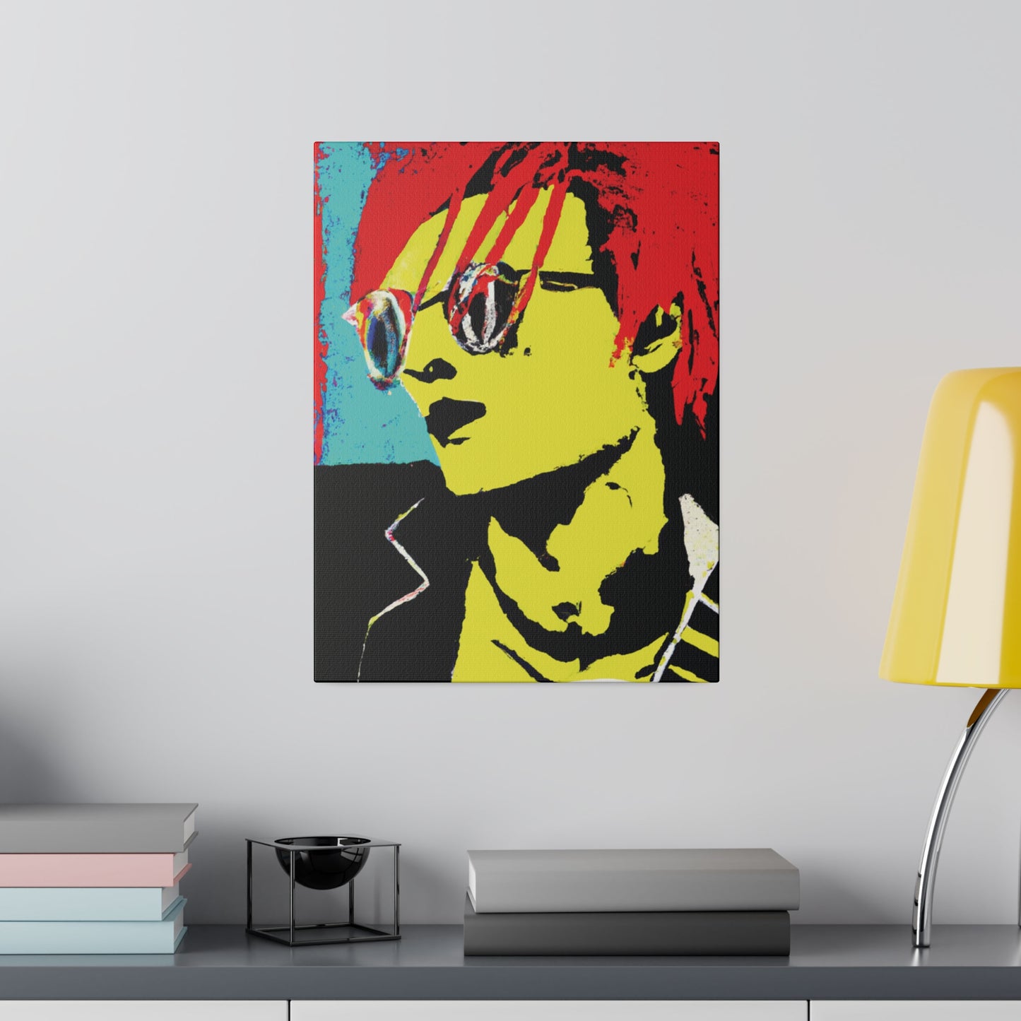 7012P - Rockstar Painting Print | Face | Abstract | Poster | Home Decor | Wall Art | Music Art | Canvas