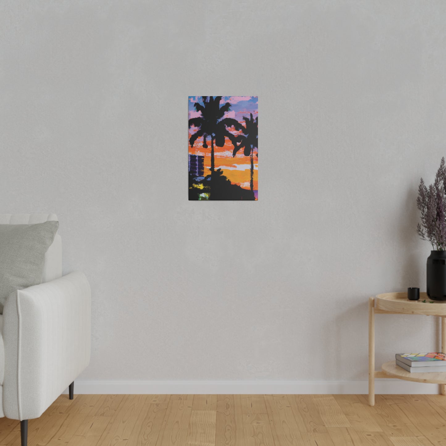 4756G - Miami Beach Sunset Painting Print | Miami | Beach | Sunset | Poster | Home Decor | Wall Art | Canvas