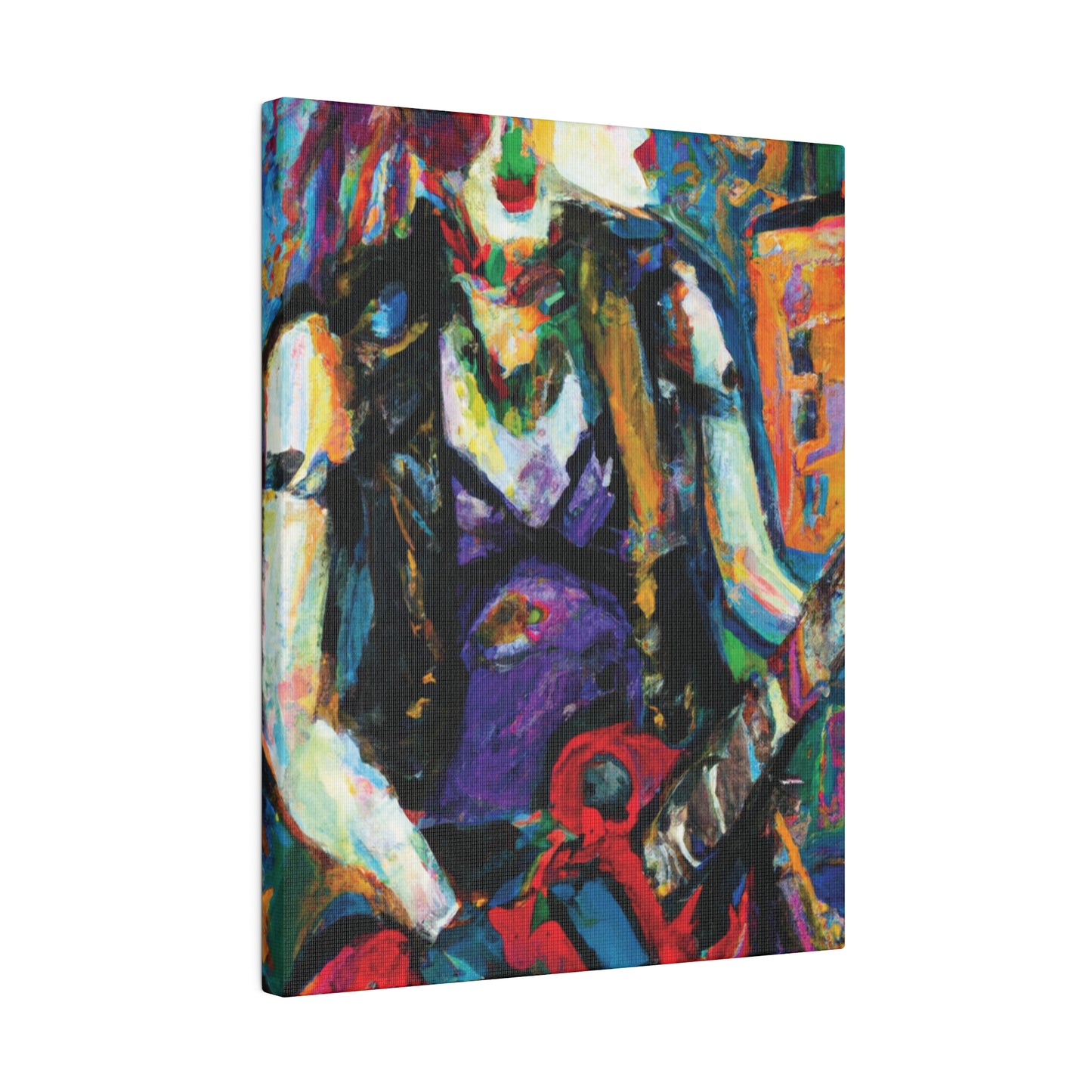 6874R - Rockstar Oil Painting Style Print | Poster | Home Decor | Wall Art | Music Art | Canvas