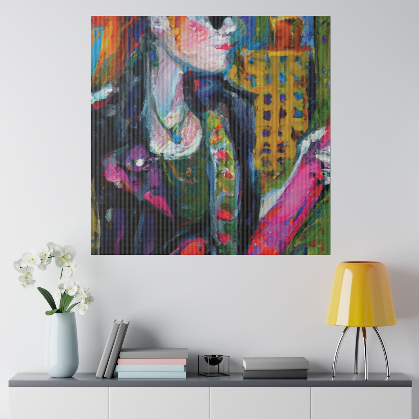 9503W - Rockstar Oil Painting Style Print | Poster | Home Decor | Wall Art | Music Art | Canvas