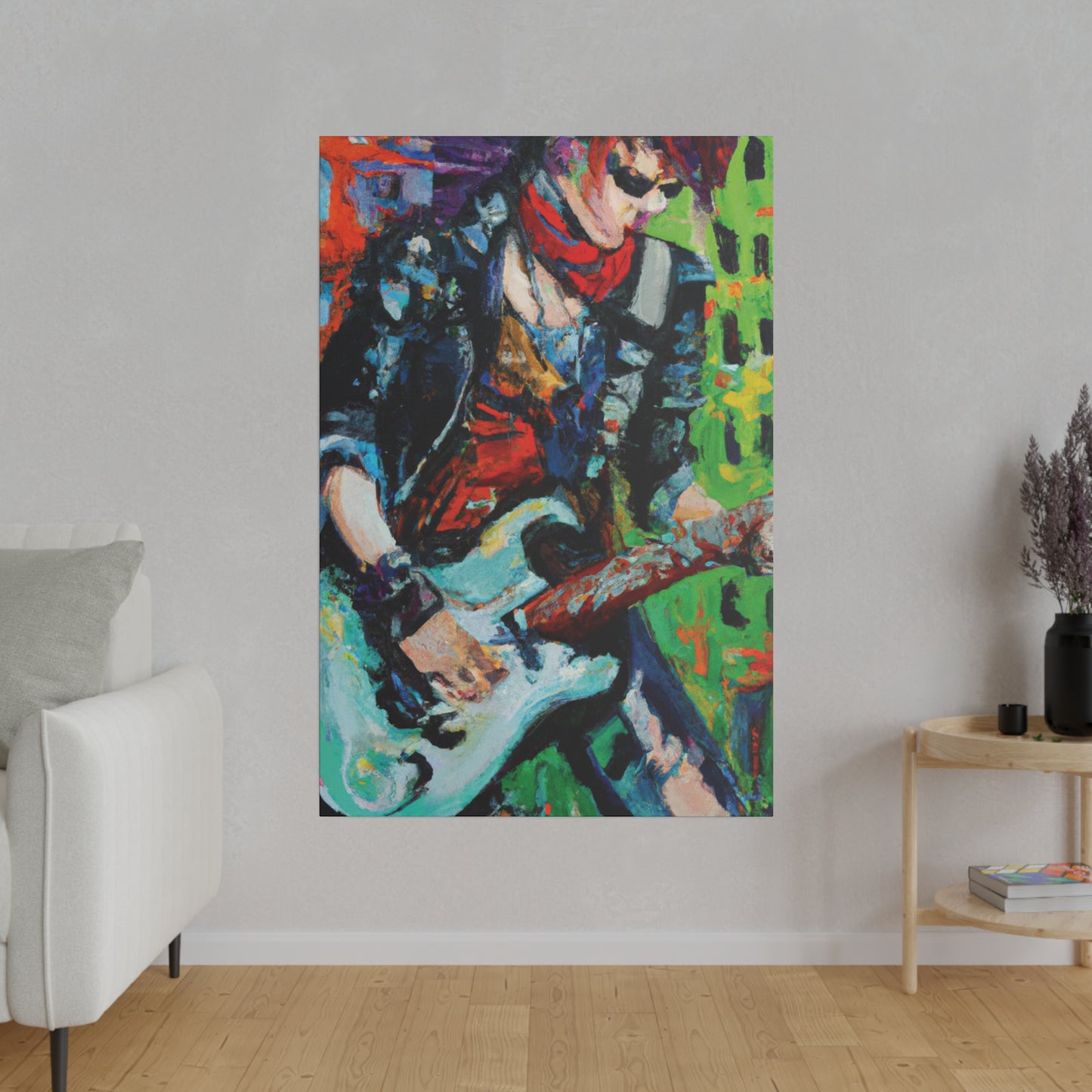 4485G - Rockstar Oil Painting Style Print | Poster | Home Decor | Wall Art | Music Art | Canvas