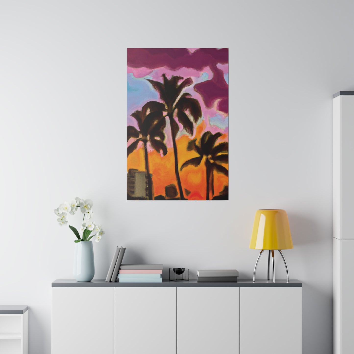 6721C - Miami Beach Sunset Painting Print | Miami | Beach | Sunset | Poster | Home Decor | Wall Art | Canvas