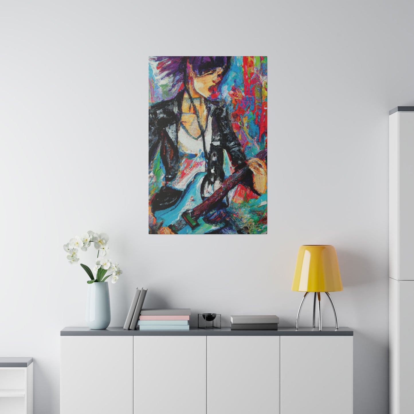 3492Z - Rockstar Oil Painting Style Print | Poster | Home Decor | Wall Art | Music Art | Canvas