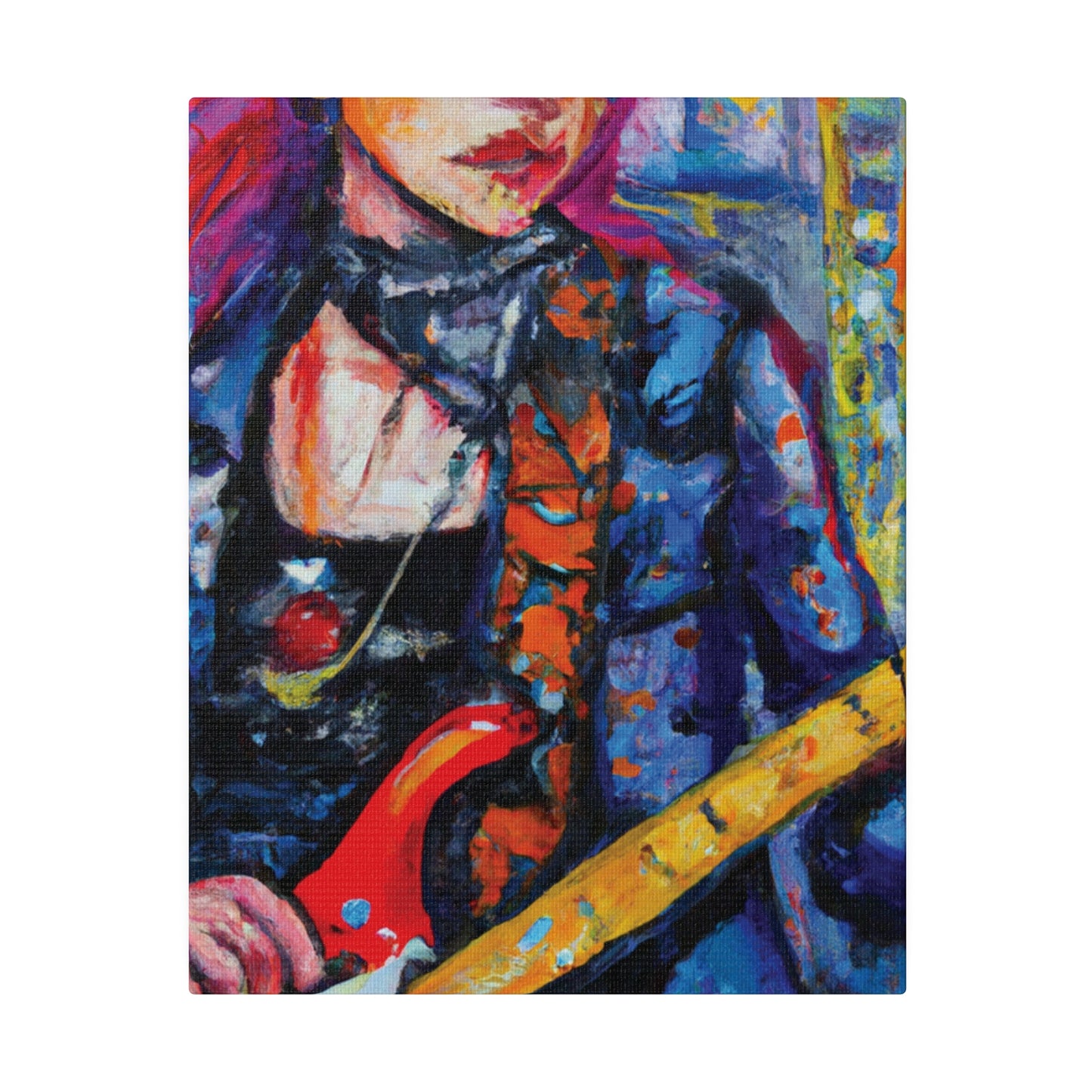 9231K - Rockstar Oil Painting Style Print | Poster | Home Decor | Wall Art | Music Art | Canvas