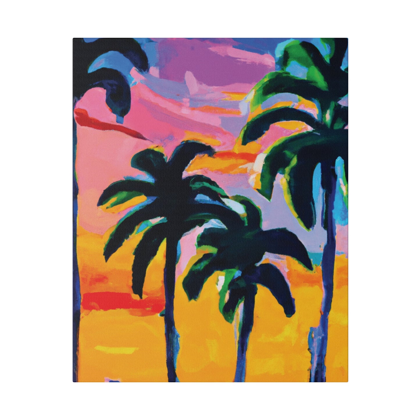 7409P - Miami Beach Sunset Painting Print | Miami | Beach | Sunset | Poster | Home Decor | Wall Art | Canvas