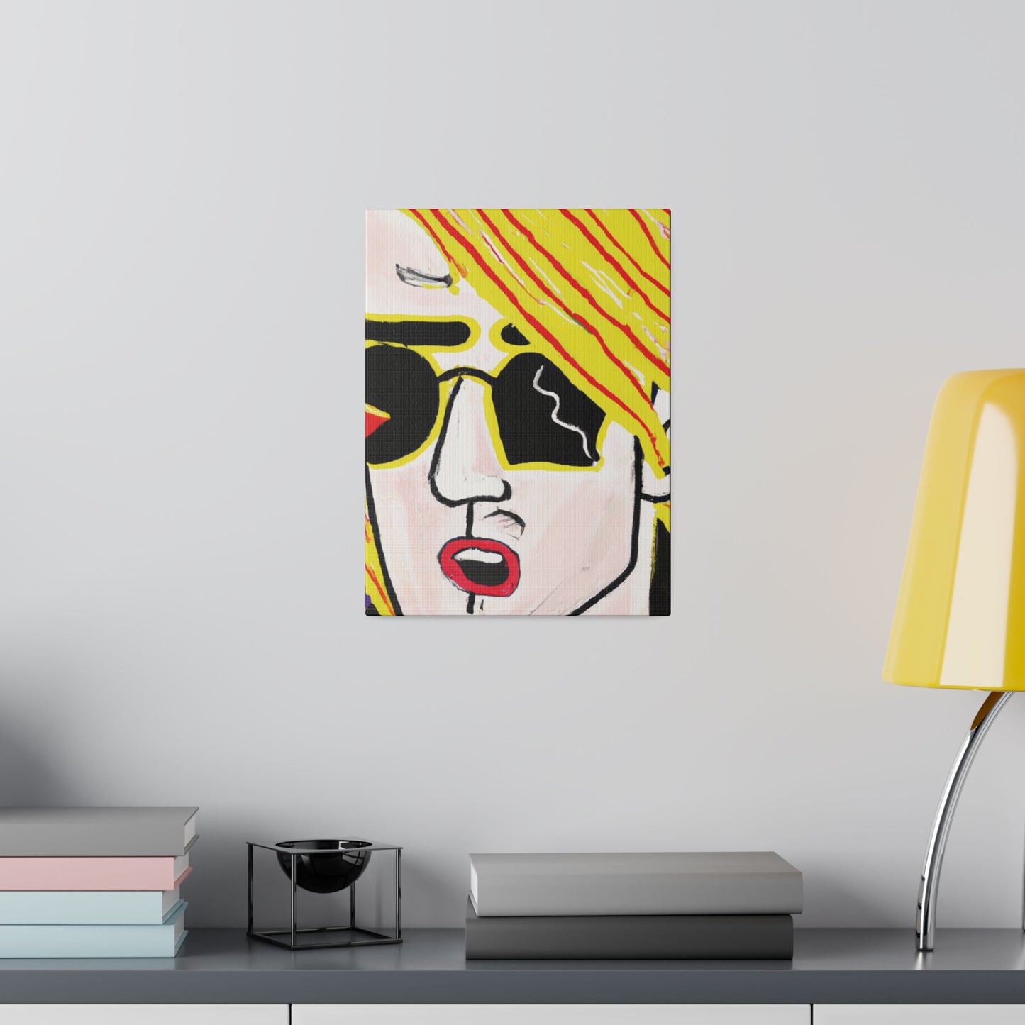 239G - Rockstar Painting Print | Face | Abstract | Poster | Home Decor | Wall Art | Music Art | Canvas