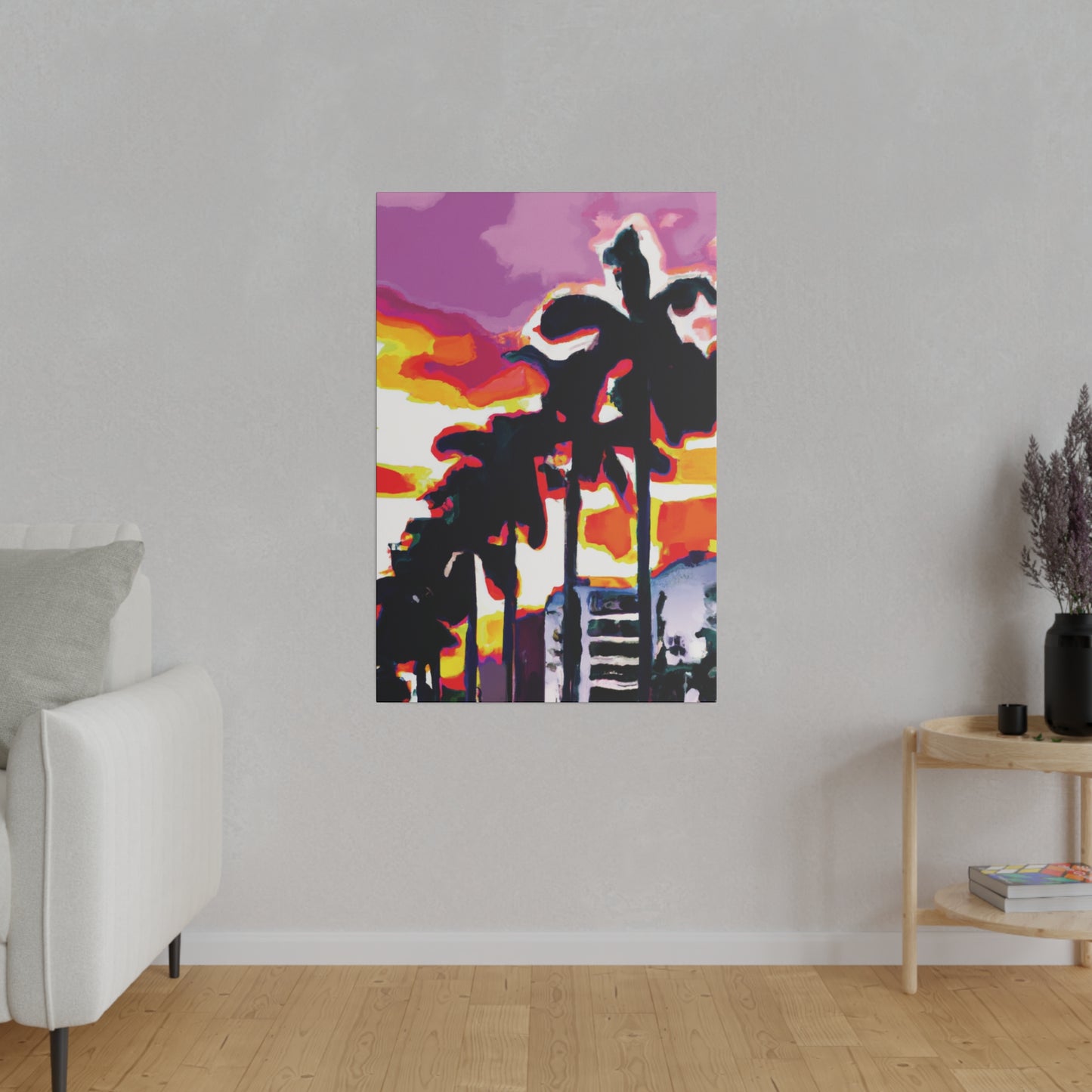 1923K - Miami Beach Sunset Painting Print | Miami | Beach | Sunset | Poster | Home Decor | Wall Art | Canvas