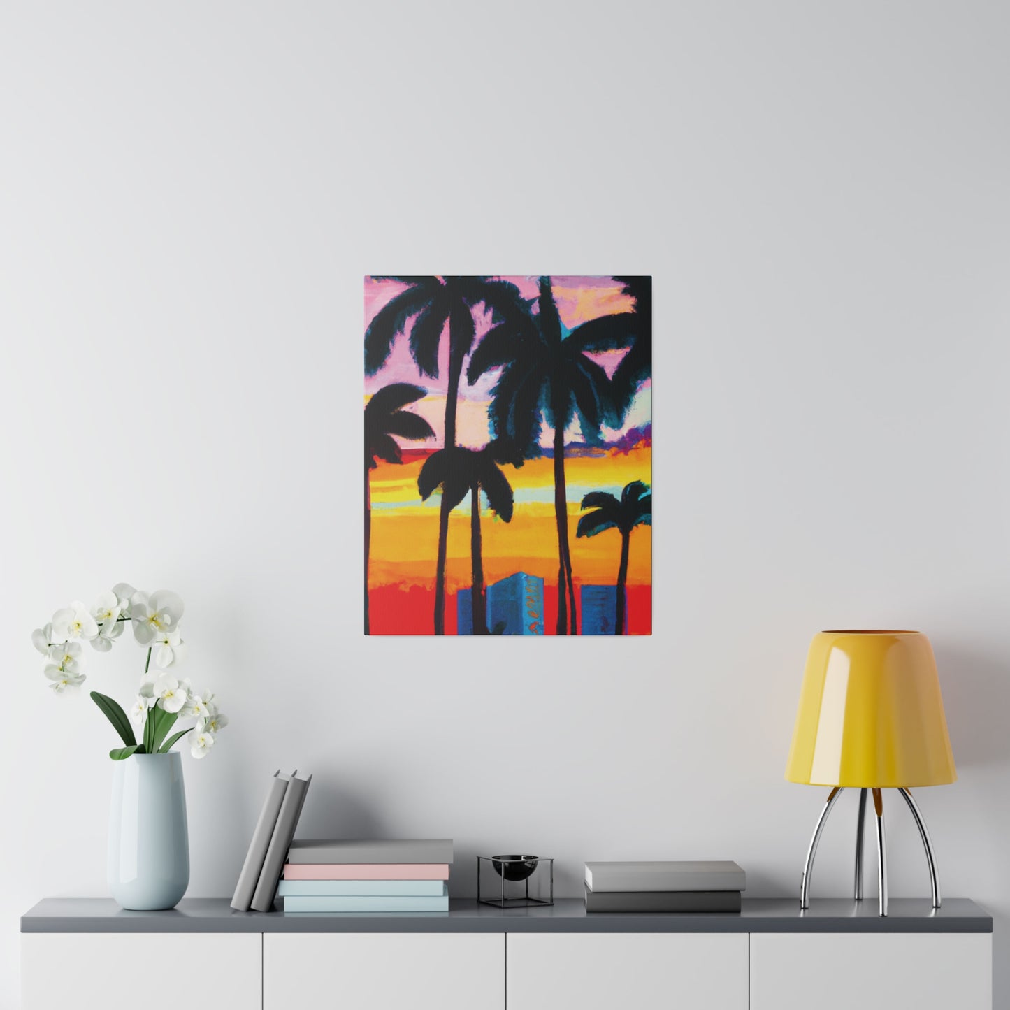 6891Y - Miami Beach Sunset Painting Print | Miami | Beach | Sunset | Poster | Home Decor | Wall Art | Canvas