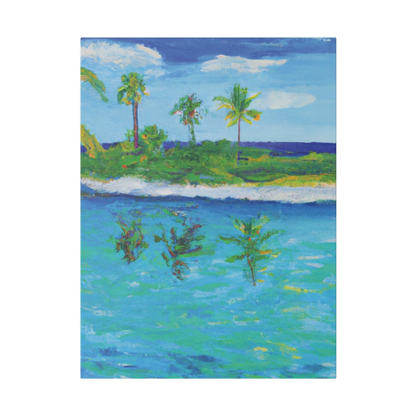 7382P - Bahamas Ocean Painting Print | Bahamas | Ocean | Beach | Poster | Home Decor | Wall Art | Canvas