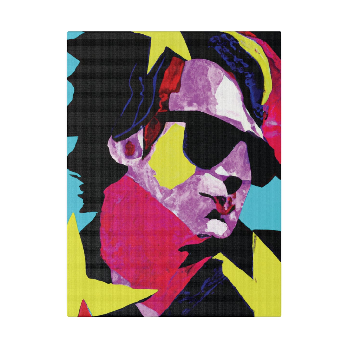 6749z - Rockstar Painting Print | Face | Abstract | Poster | Home Decor | Wall Art | Music Art | Canvas