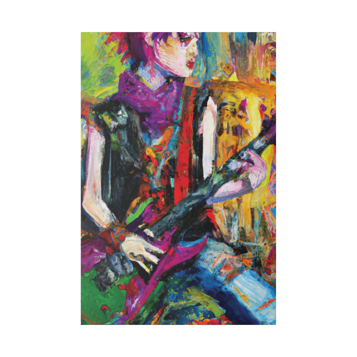 3088A - Rockstar Oil Painting Style Print | Poster | Home Decor | Wall Art | Music Art | Canvas