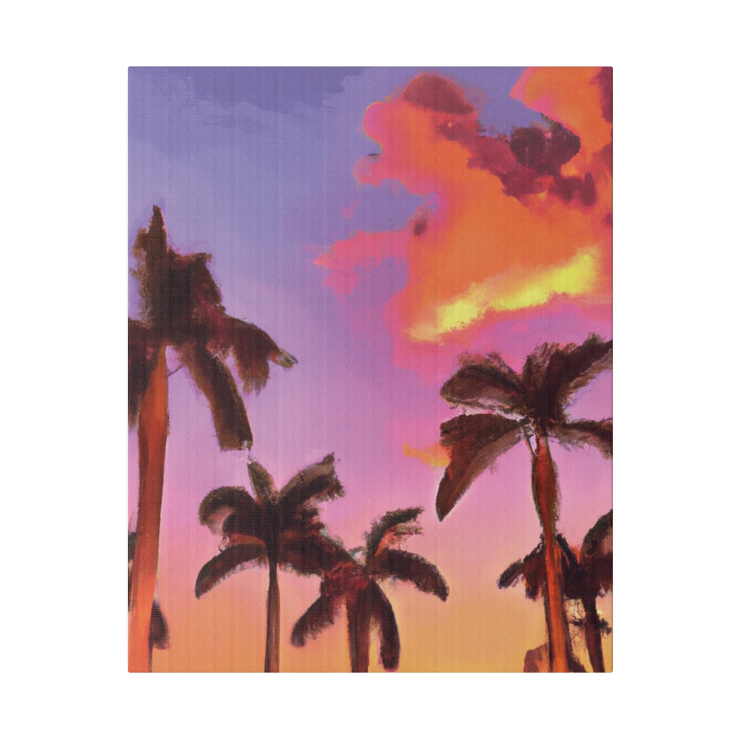 7518V - Miami Beach Sunset Painting Print | Miami | Beach | Sunset | Poster | Home Decor | Wall Art | Canvas