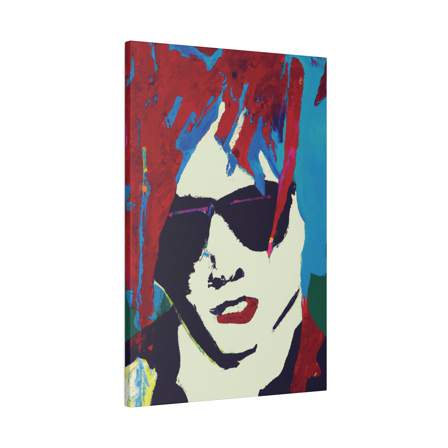 9347K - Rockstar Painting Print | Face | Abstract | Poster | Home Decor | Wall Art | Music Art | Canvas