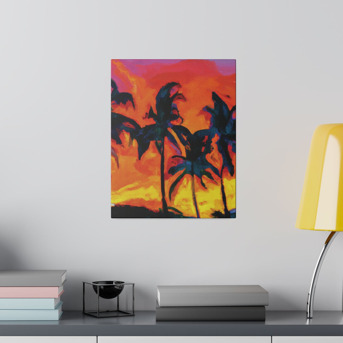 7487R - Miami Beach Sunset Painting Print | Miami | Beach | Sunset | Poster | Home Decor | Wall Art | Canvas