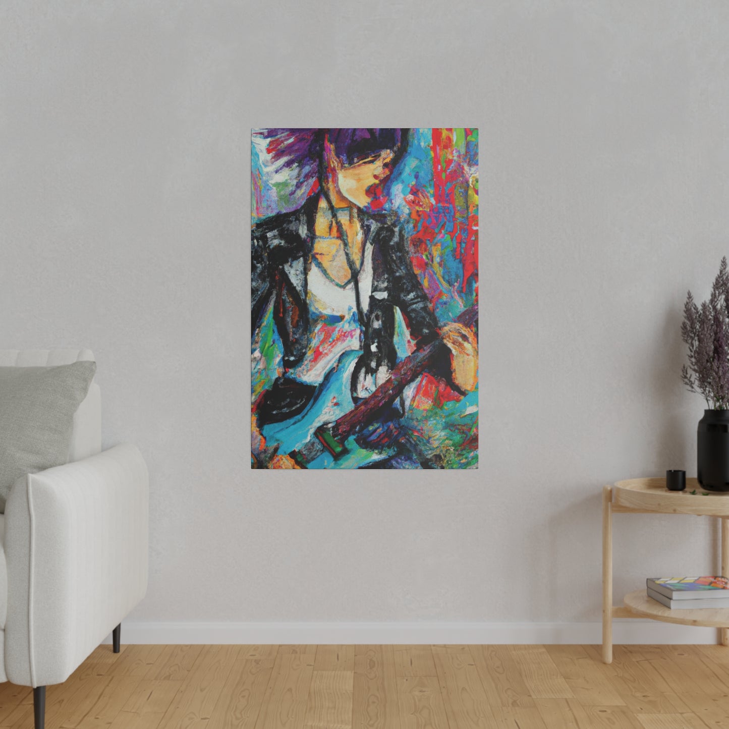 3492Z - Rockstar Oil Painting Style Print | Poster | Home Decor | Wall Art | Music Art | Canvas