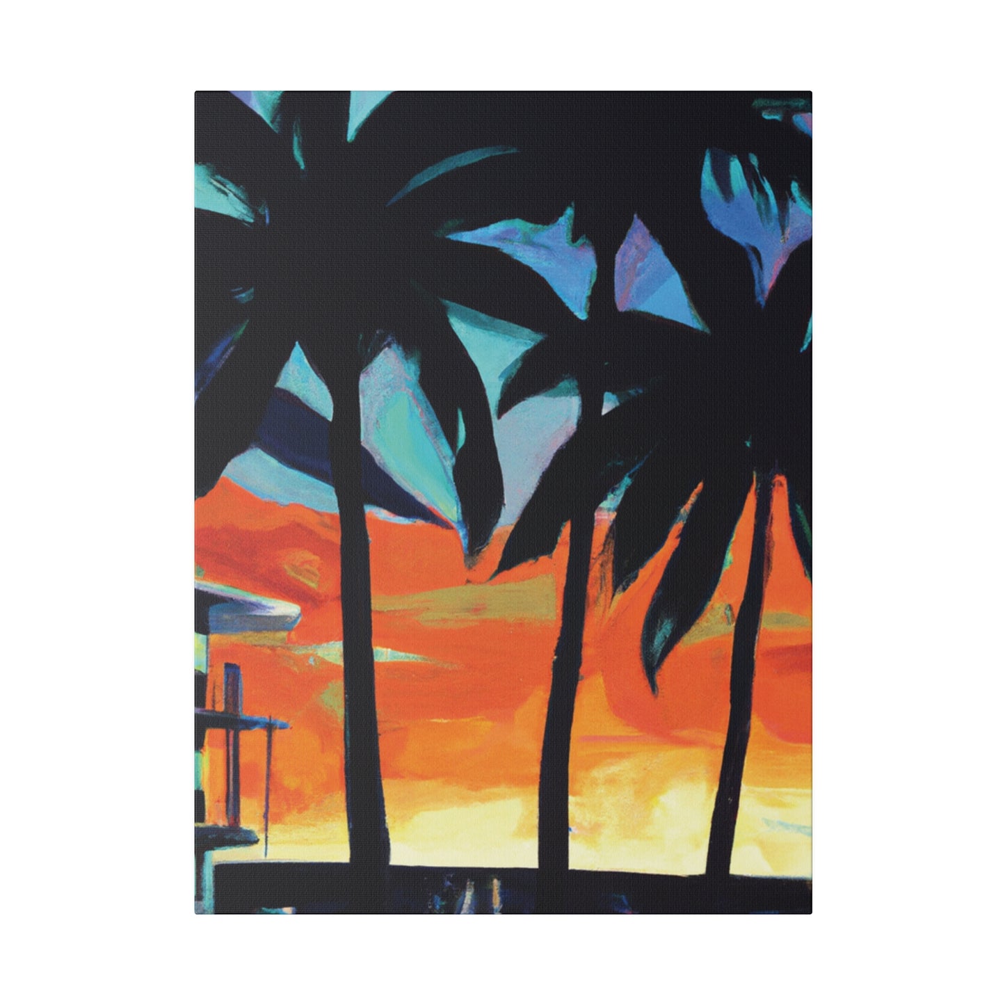 4567W - Miami Beach Sunset Painting Print | Miami | Beach | Sunset | Poster | Home Decor | Wall Art | Canvas