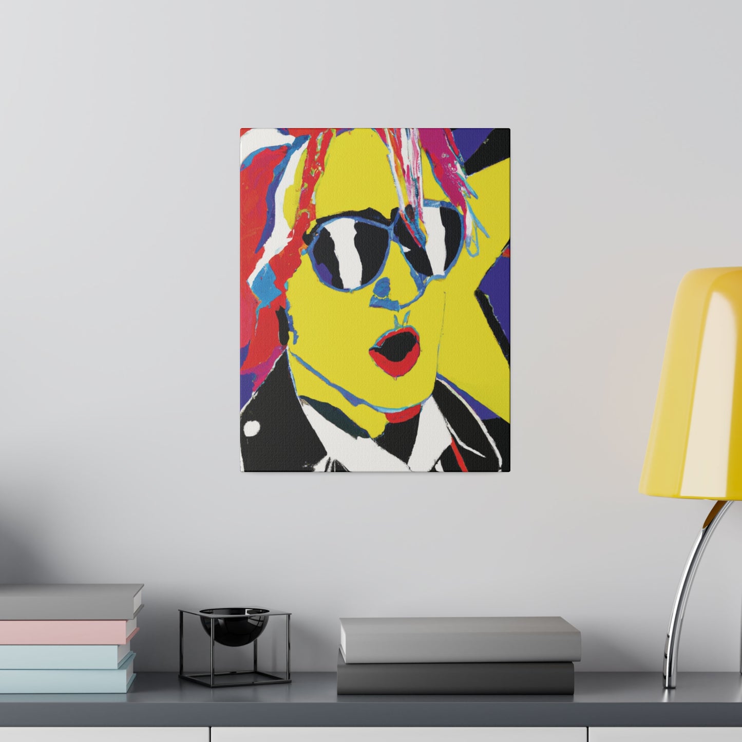 7348X - Rockstar Painting Print | Face | Abstract | Poster | Home Decor | Wall Art | Music Art | Canvas