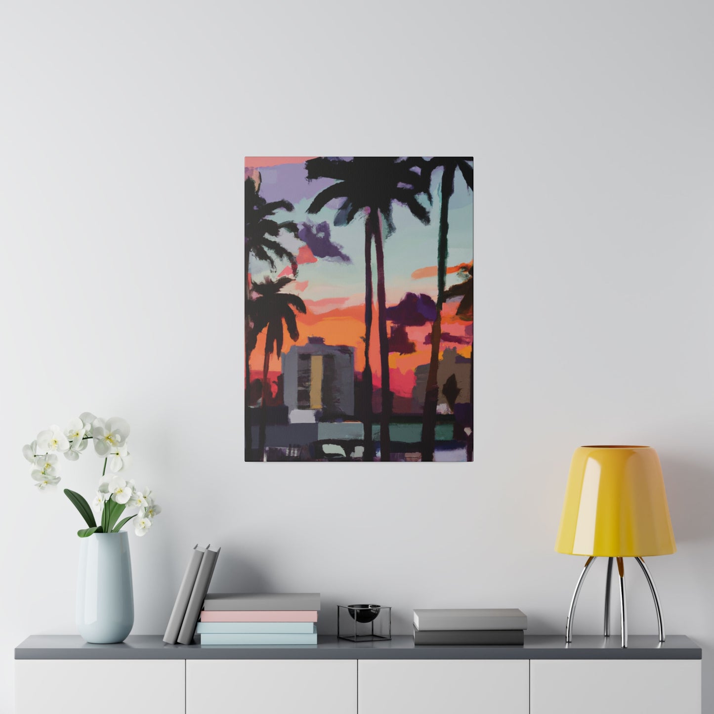 8405R - Miami Beach Sunset Painting Print | Miami | Beach | Sunset | Poster | Home Decor | Wall Art | Canvas