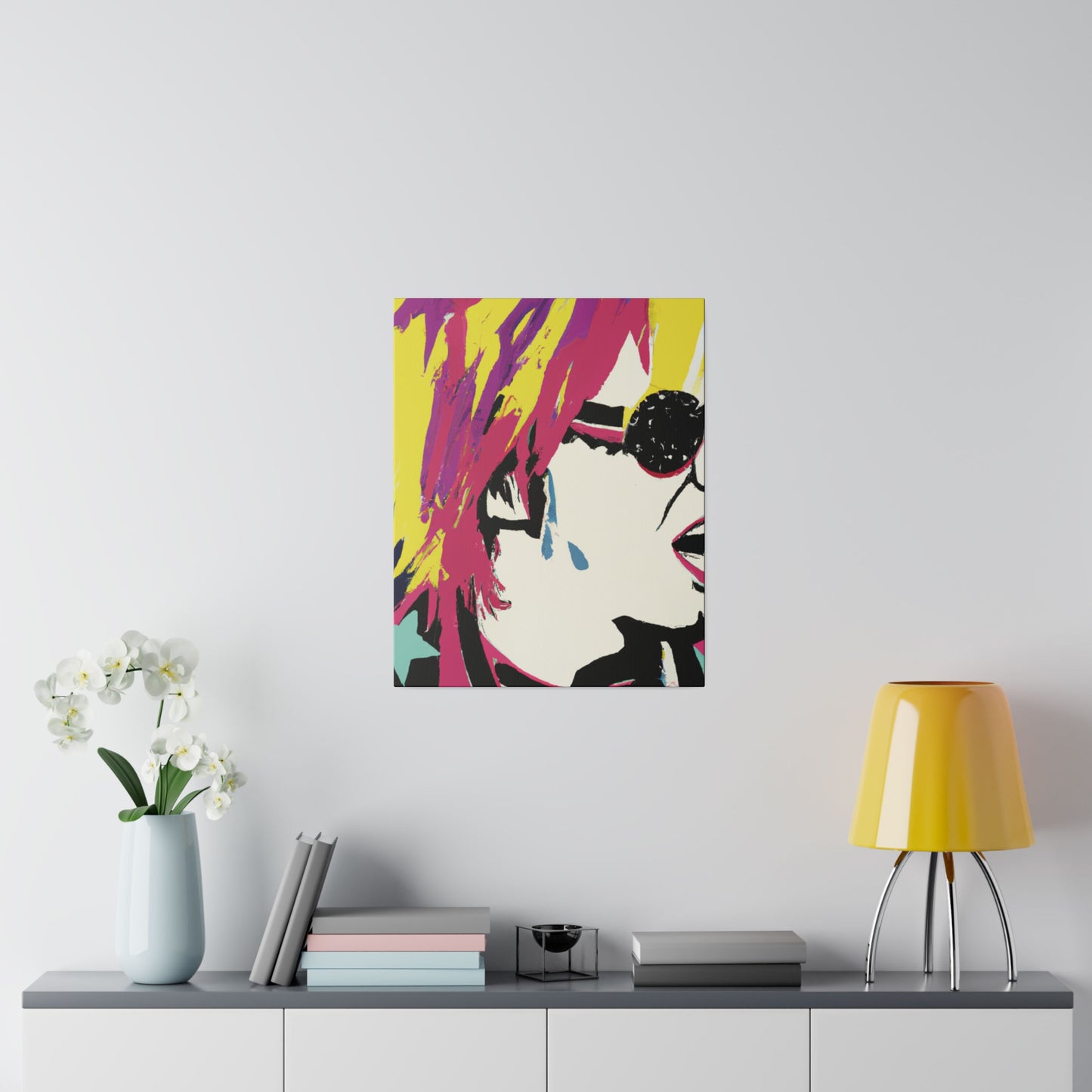 1794Z - Rockstar Painting Print | Face | Abstract | Poster | Home Decor | Wall Art | Music Art | Canvas