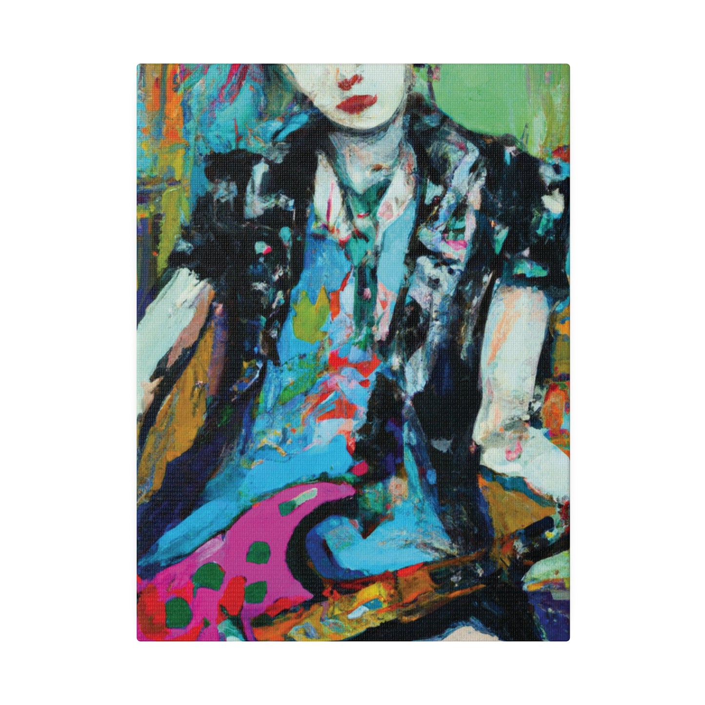 8725A - Rockstar Oil Painting Style Print | Poster | Home Decor | Wall Art | Music Art | Canvas