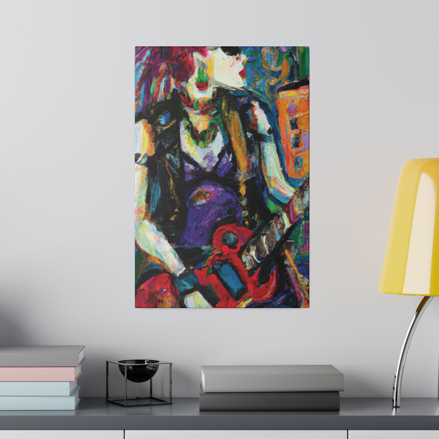 6874R - Rockstar Oil Painting Style Print | Poster | Home Decor | Wall Art | Music Art | Canvas