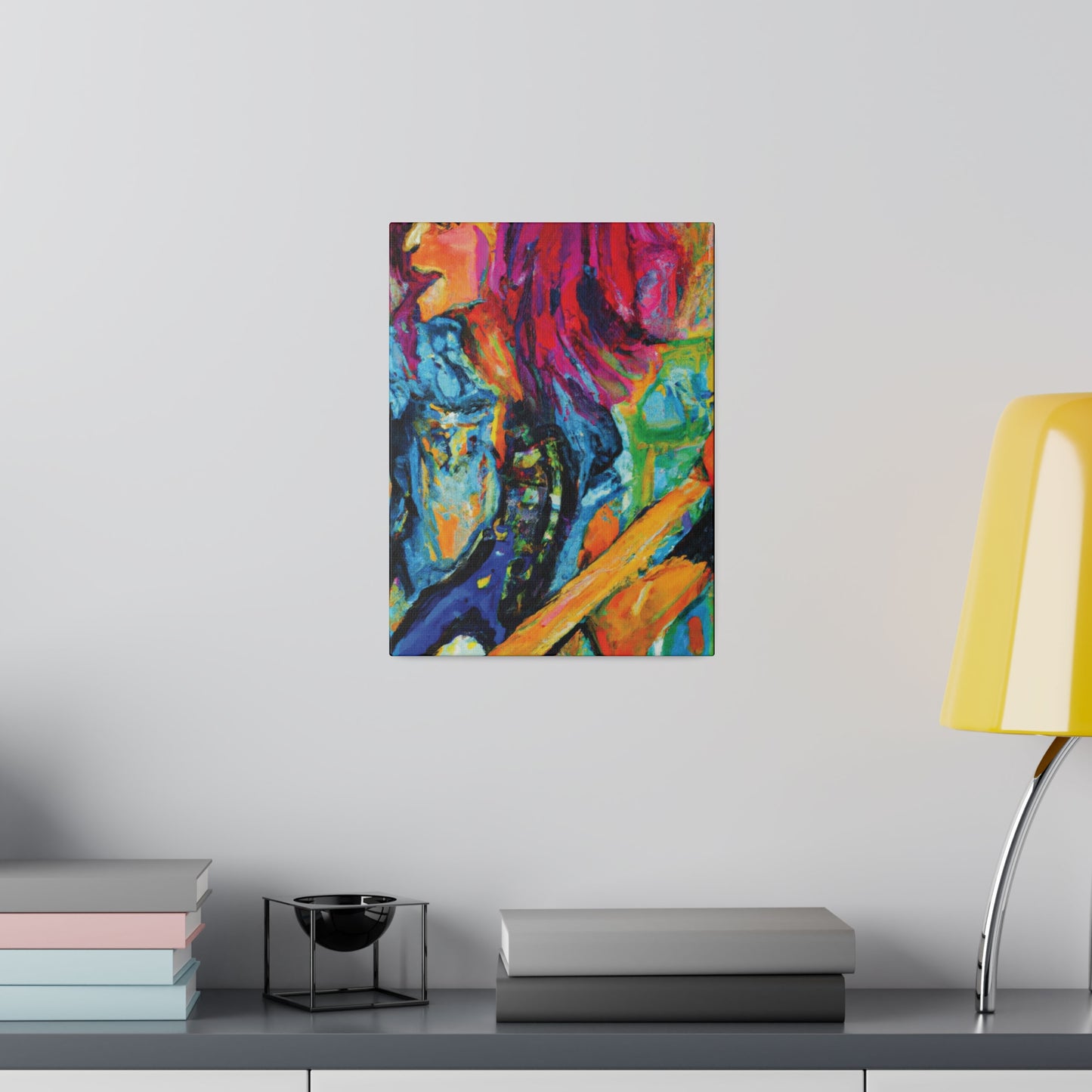 9483V - Rockstar Oil Painting Style Print | Poster | Home Decor | Wall Art | Music Art | Canvas