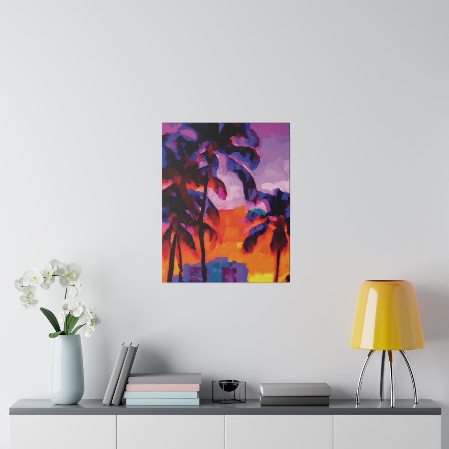 313J - Miami Beach Sunset Painting Print | Miami | Beach | Sunset | Poster | Home Decor | Wall Art | Canvas