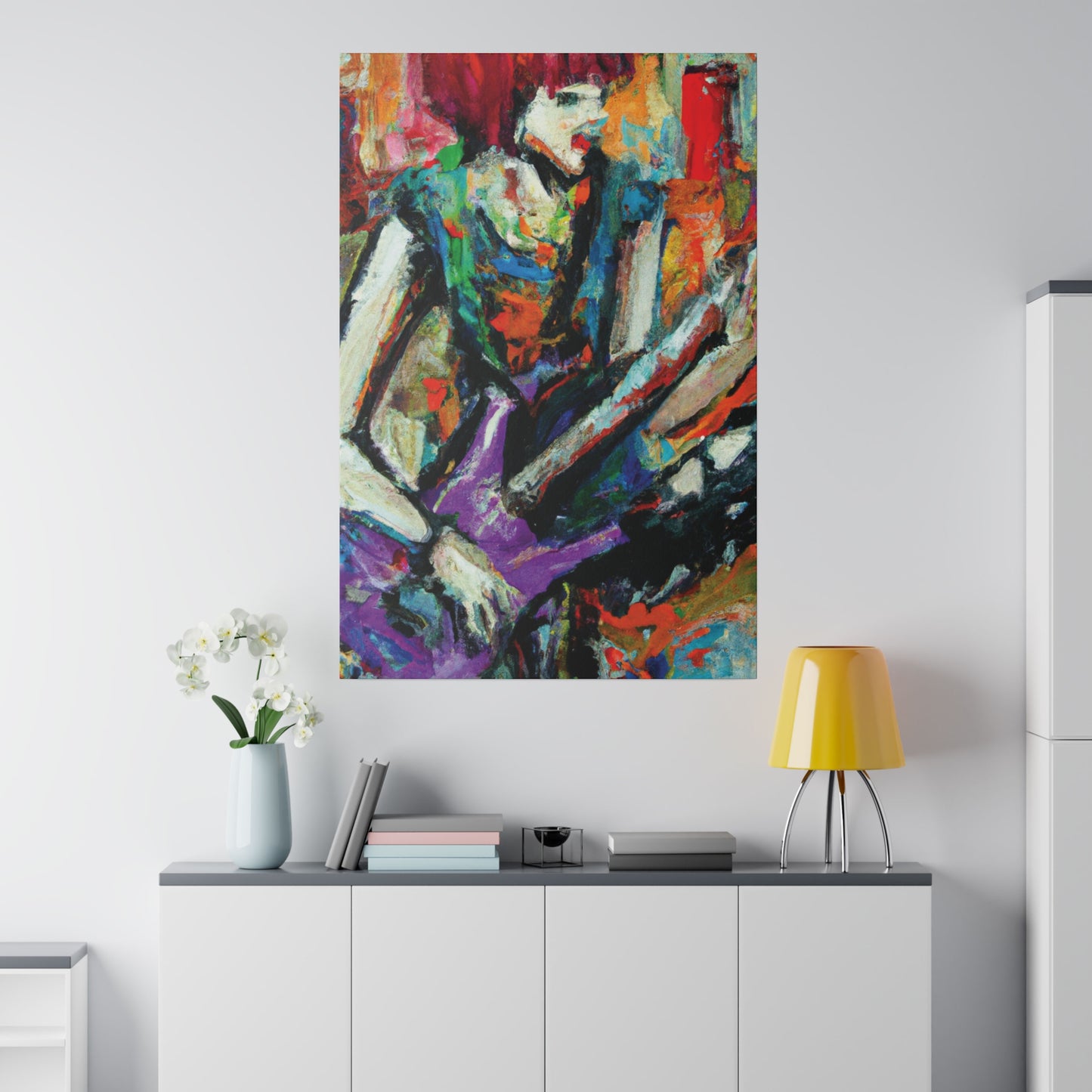 2354A - Rockstar Oil Painting Style Print | Poster | Home Decor | Wall Art | Music Art | Canvas