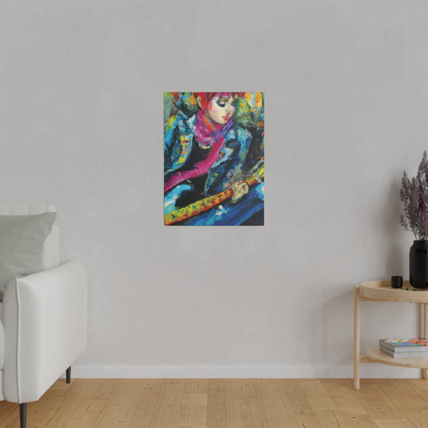 9823X - Rockstar Oil Painting Style Print | Poster | Home Decor | Wall Art | Music Art | Canvas