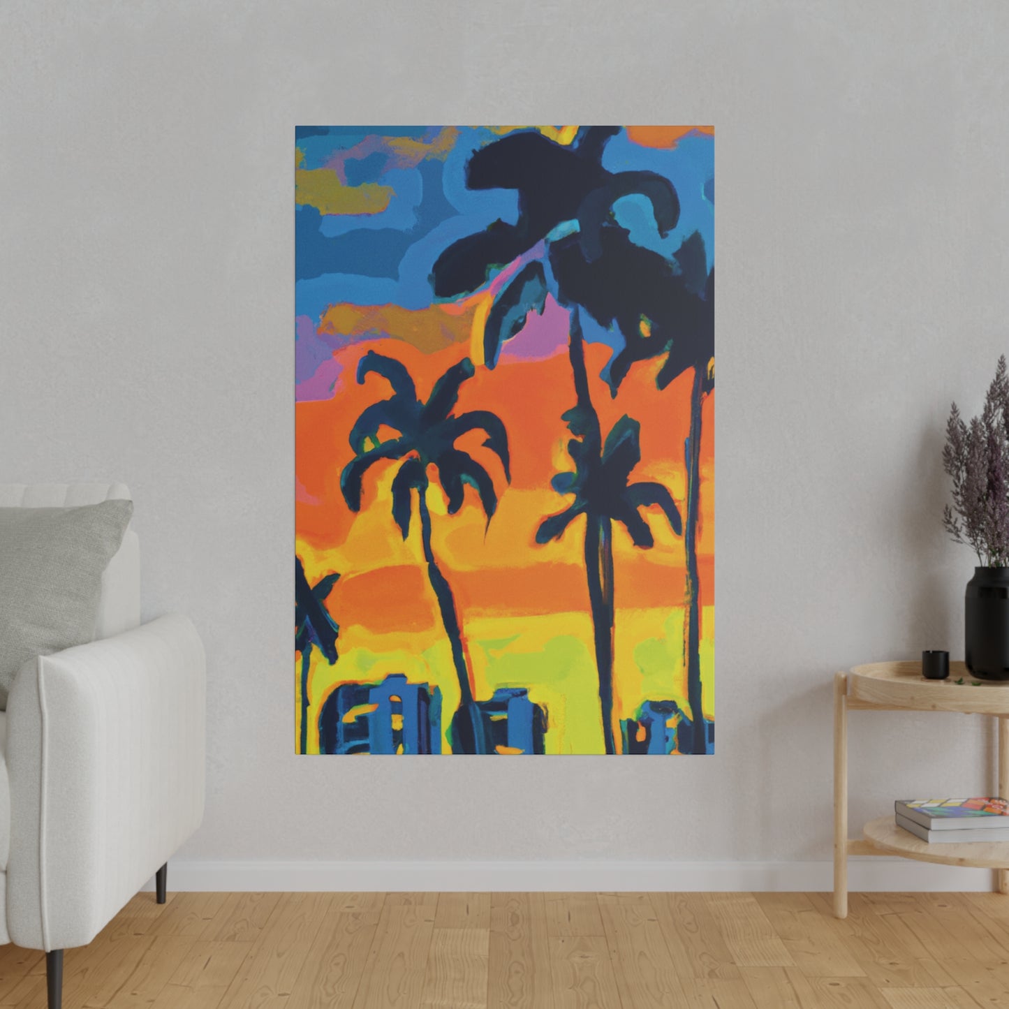 5462R - Miami Beach Sunset Painting Print | Miami | Beach | Sunset | Poster | Home Decor | Wall Art | Canvas