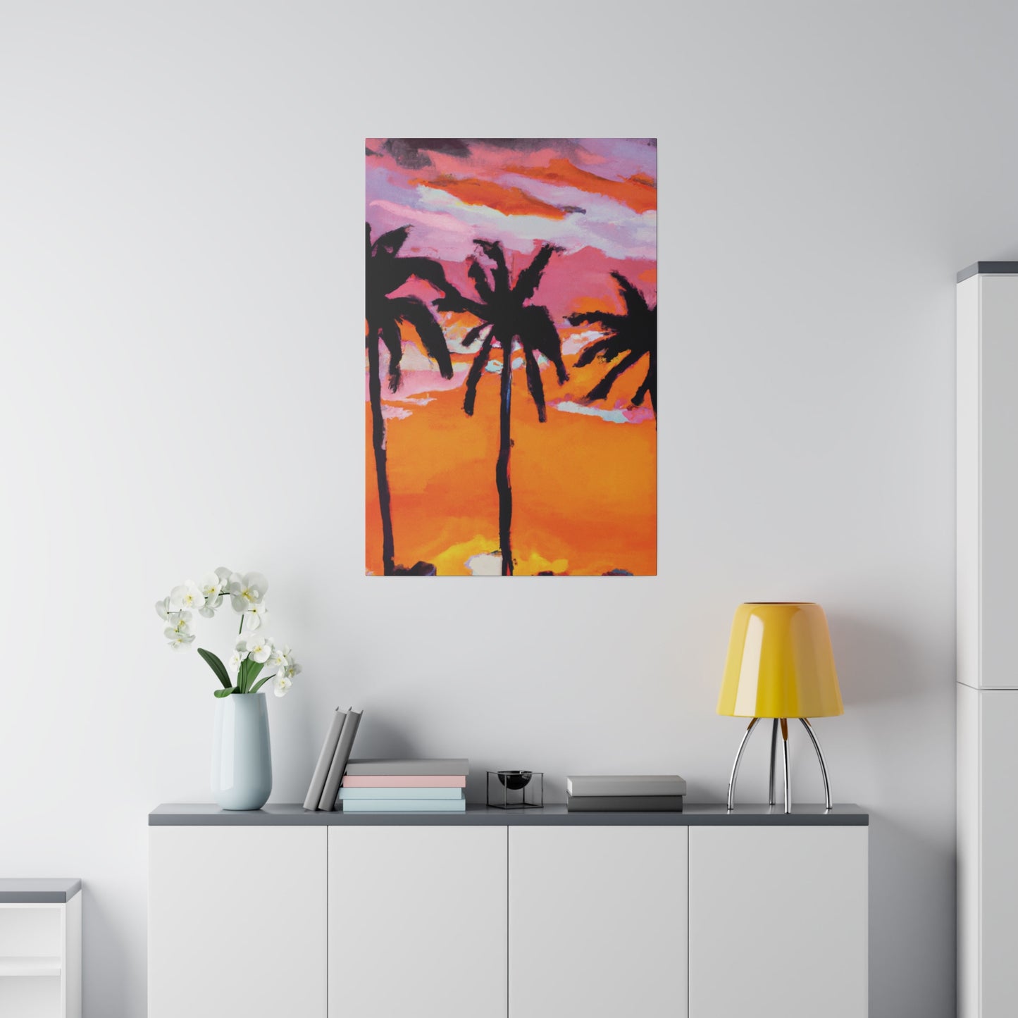 4491U - Miami Beach Sunset Painting Print | Miami | Beach | Sunset | Poster | Home Decor | Wall Art | Canvas