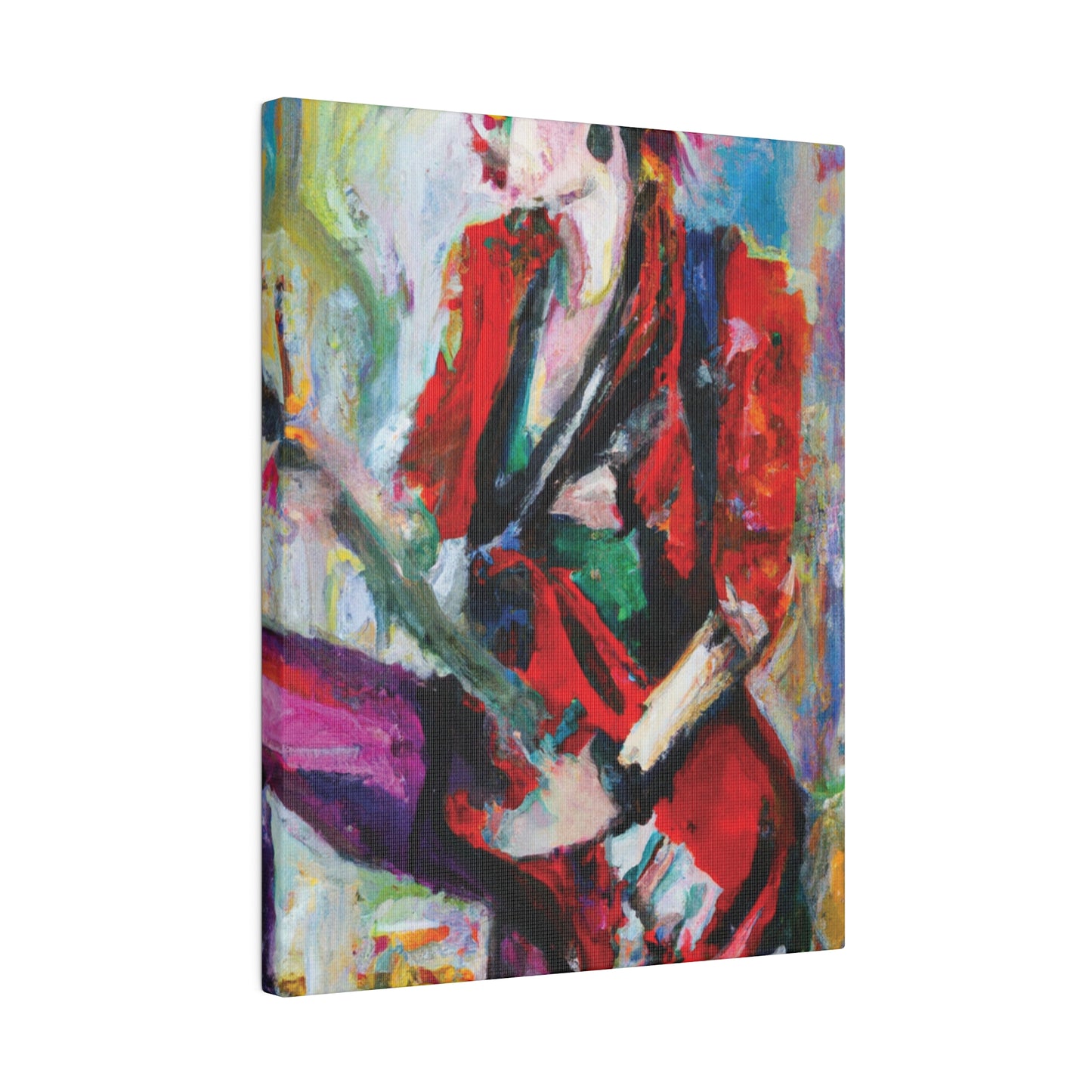 7962V - Rockstar Oil Painting Style Print | Poster | Home Decor | Wall Art | Music Art | Canvas