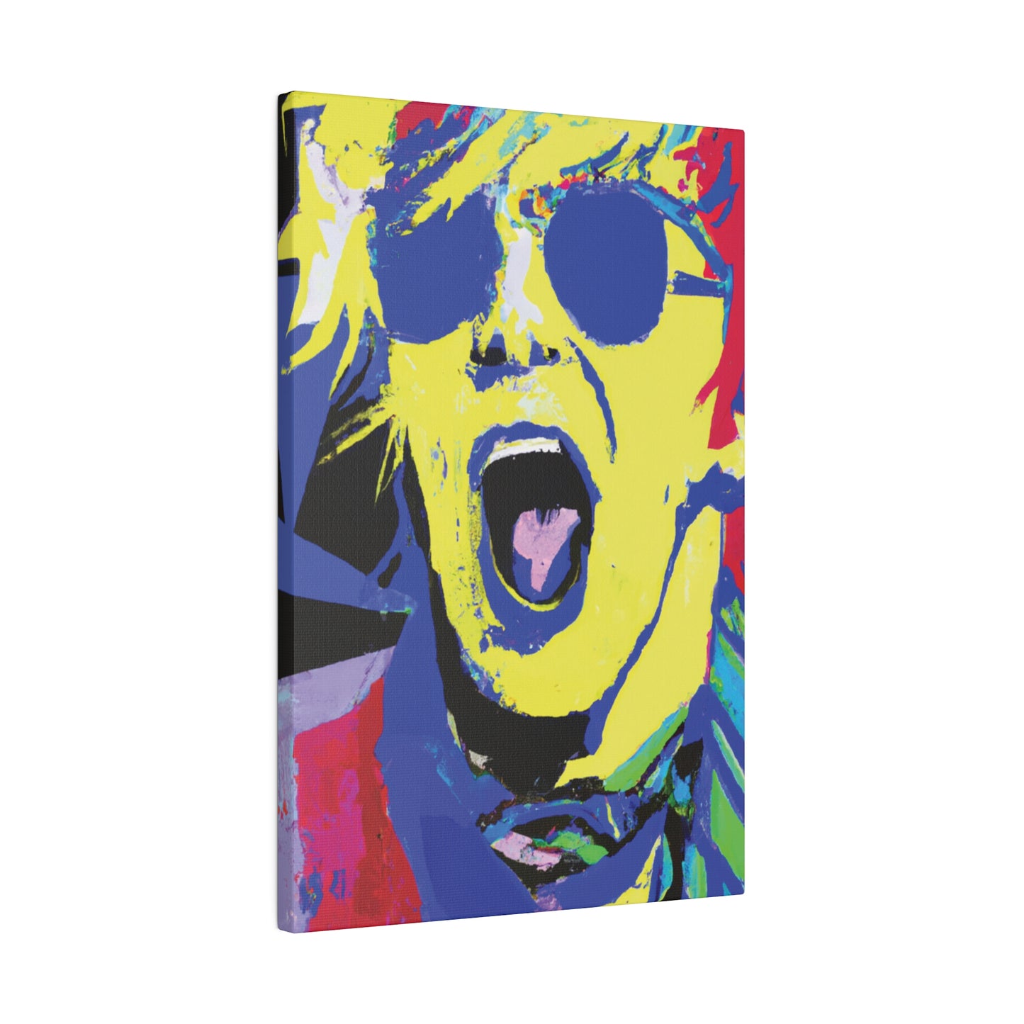7451T - Rockstar Painting Print | Face | Abstract | Poster | Home Decor | Wall Art | Music Art | Canvas
