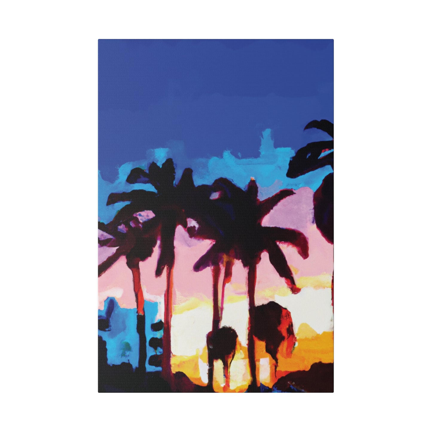 9453C - Miami Beach Sunset Painting Print | Miami | Beach | Sunset | Poster | Home Decor | Wall Art | Canvas