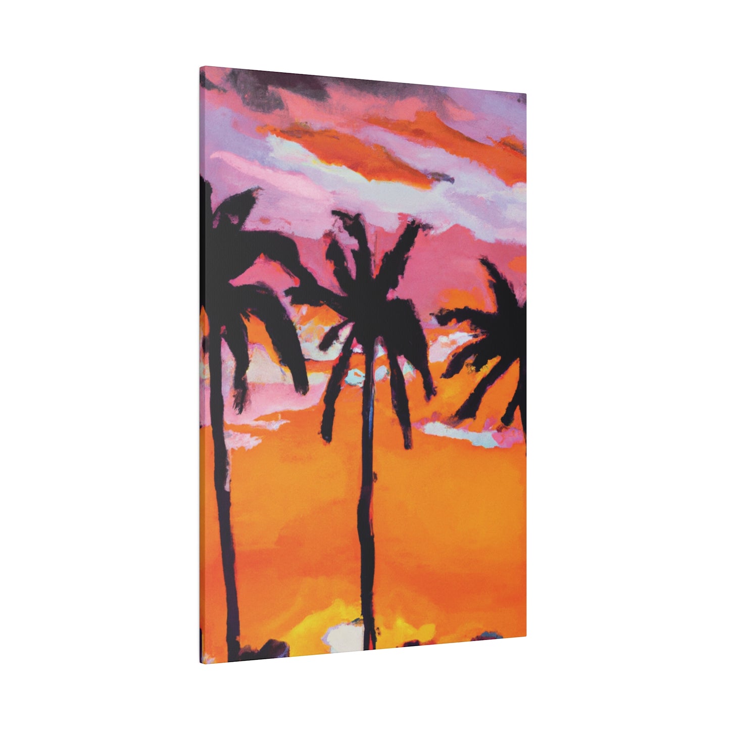 4491U - Miami Beach Sunset Painting Print | Miami | Beach | Sunset | Poster | Home Decor | Wall Art | Canvas