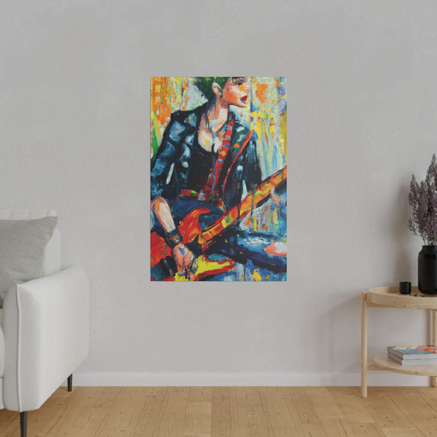 4573T - Rockstar Oil Painting Style Print | Poster | Home Decor | Wall Art | Music Art | Canvas