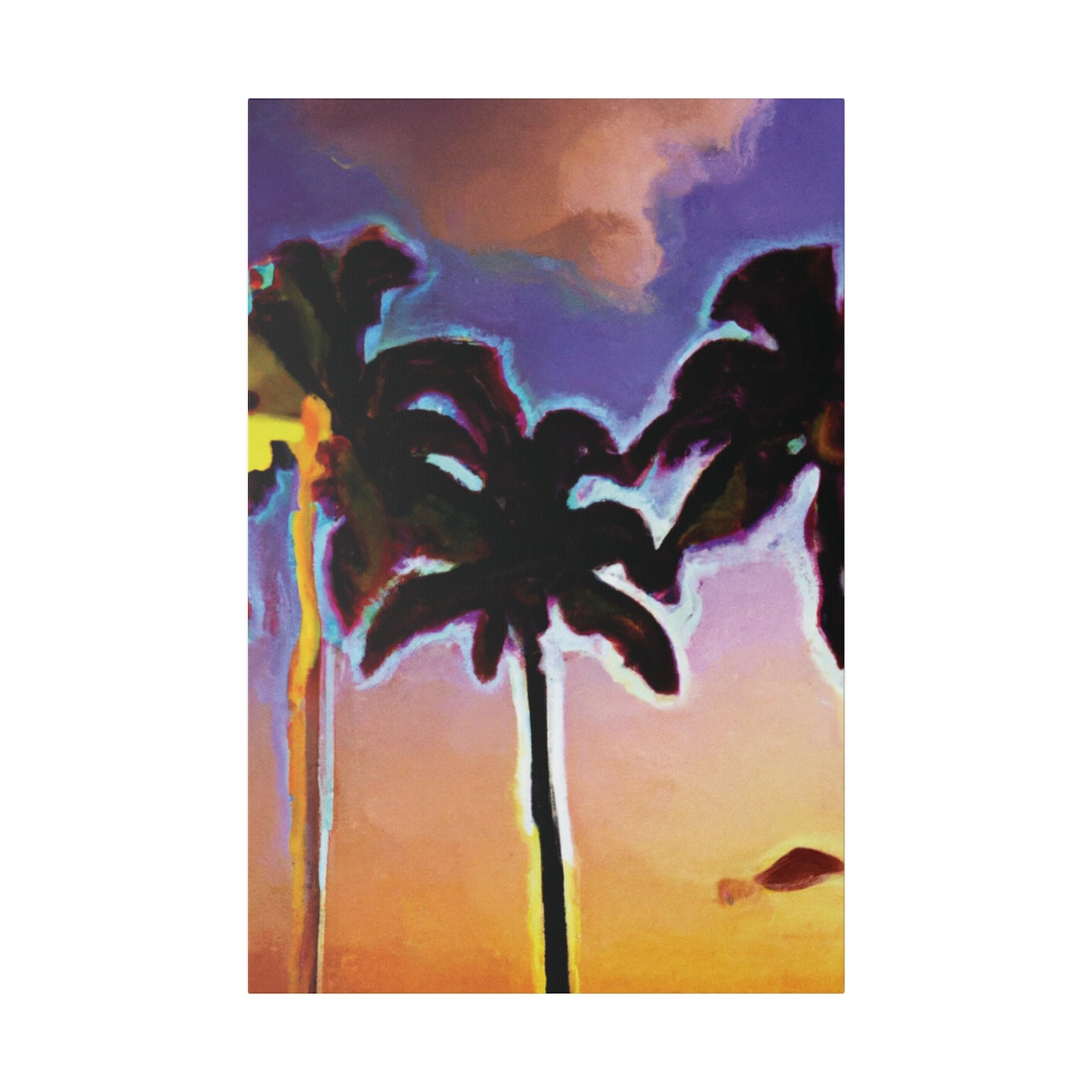 9603V - Miami Beach Sunset Painting Print | Miami | Beach | Sunset | Poster | Home Decor | Wall Art | Canvas