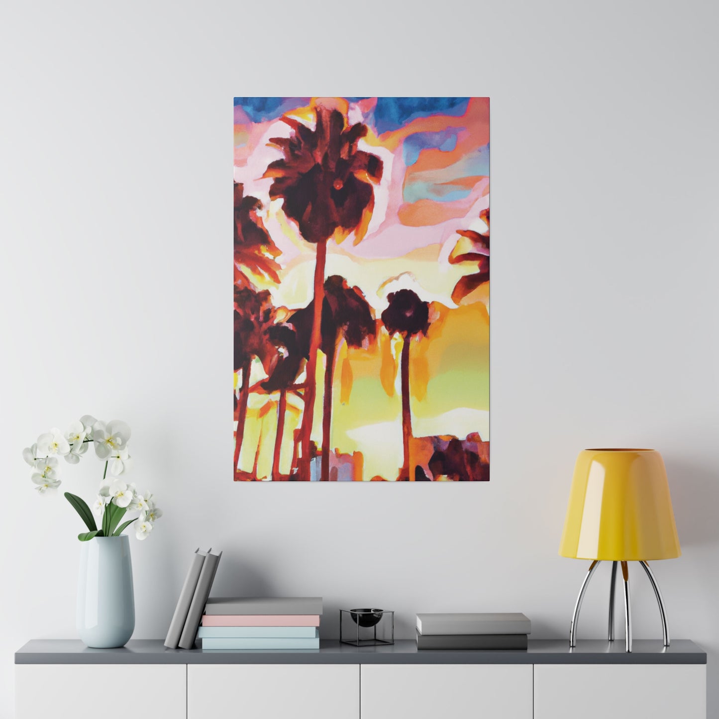 7678L - Miami Beach Sunset Painting Print | Miami | Beach | Sunset | Poster | Home Decor | Wall Art | Canvas